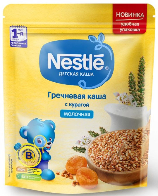 Каша гречневая детская Nestle молочная с курагой 220 г
