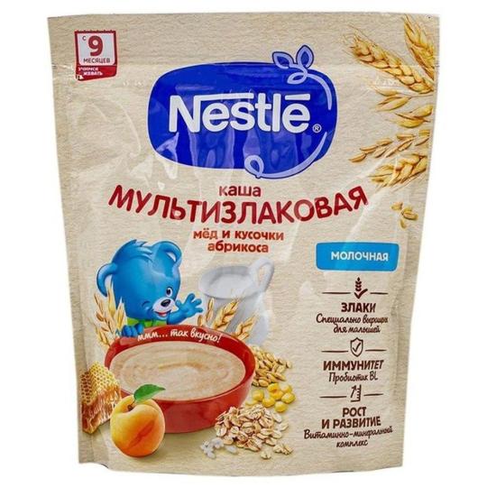 КАША NESTLE МОЛОЧНАЯ МУЛЬТИЗЛАКОВАЯ С МЁДОМ И КУСОЧКАМИ АБРИКОСА 200ГР