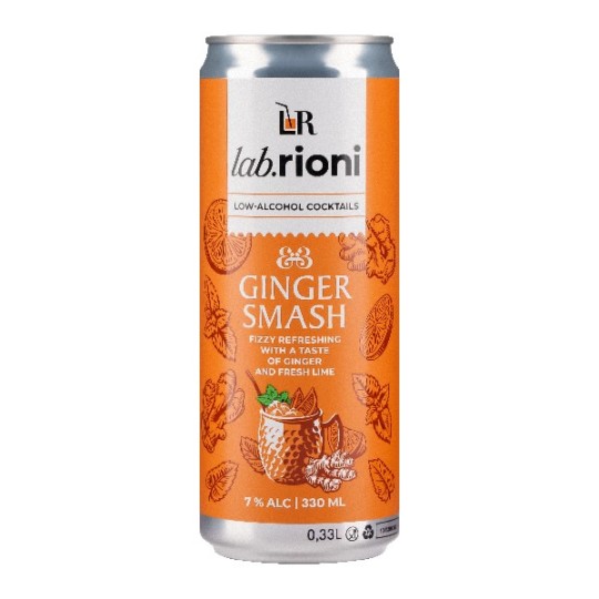 Коктейль Lab Rioni Ginger Smash 7% 0,33 л