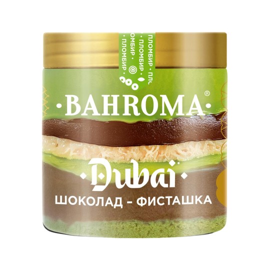 МОРОЖЕНОЕ BAHROMA ФИСТАШКА-ШОКОЛАД С КАДАИФ ПИНТА 320ГР