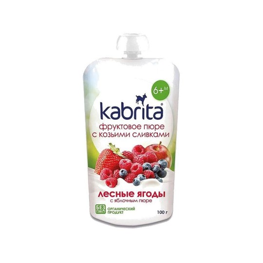 100Г ФРУК ПЮРЕ ЛЕСН ЯГ KABRITA
