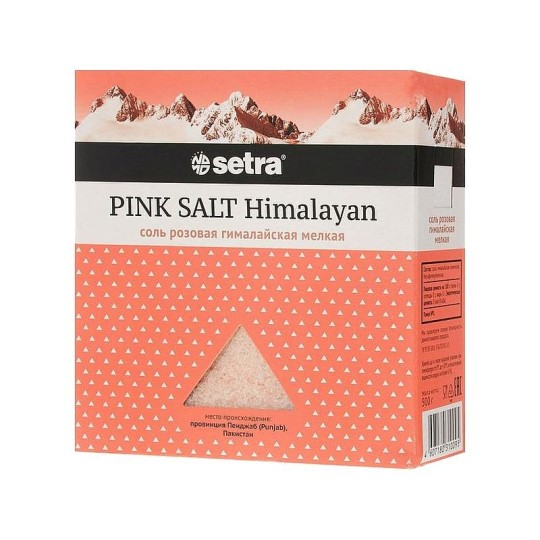 Соль Setra розовая гималайская мелкая, 500г