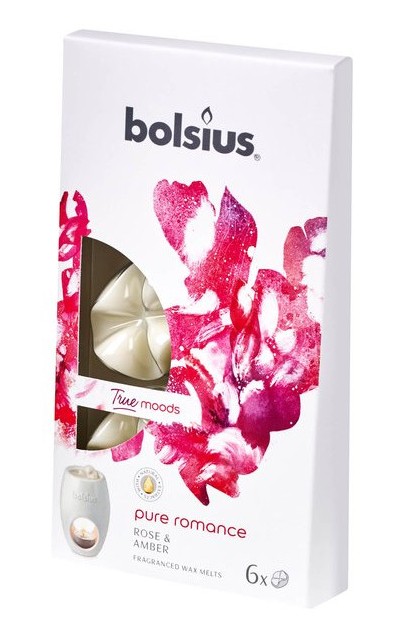 Воск Bolsius ароматический Роза и Янтарь, 6 шт.