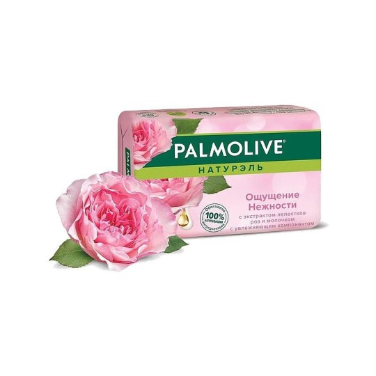 Palmolive Ощущение Нежности туалетное мыло с экстрактом лепестков роз и молочком, 90 г