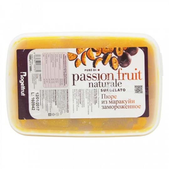 Rogelfruit  Пюре из маракуйи  1 кг пластик (Италия) / Natural passion fruit Puree "Rogelfruit" (Italy), 1 kg, PET