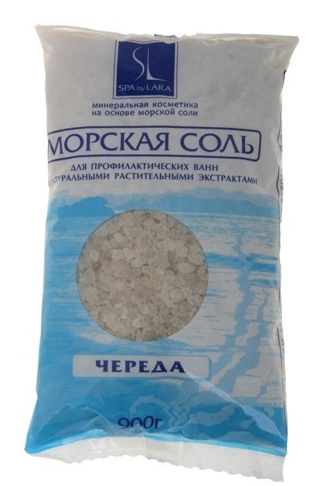 Соль для ванн Spa by Lara Морская с экстрактом череды 900г