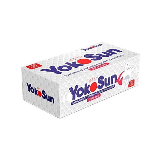 САЛФЕТКИ БУМАЖНЫЕ ДЕТСКИЕ YOKOSUN 200ШТ