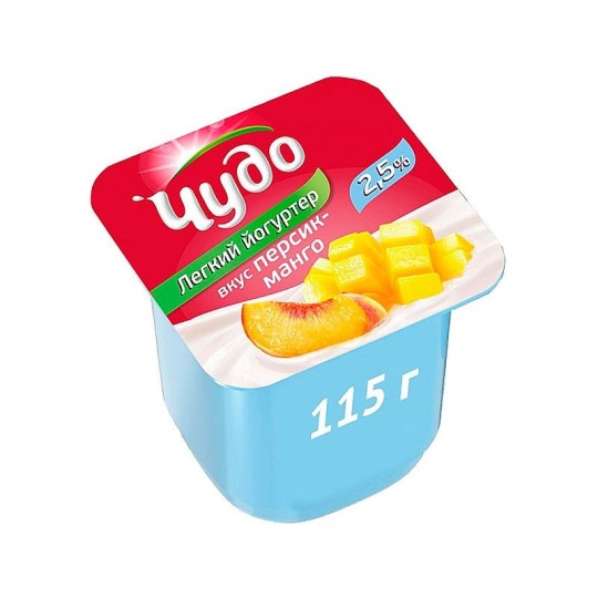 Йогурт Чудо манго персик 2,5% 115 г
