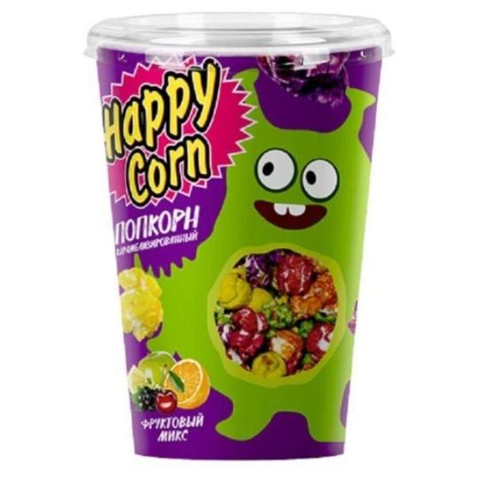 КУКУРУЗА ВОЗДУШНАЯ HAPPY CORN ФРУКТОВЫЙ МИКС СТ 85ГР