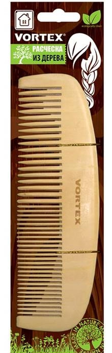Расческа Vortex  деревянная, гребень, 16 х 5 см, с деревянными зубчиками 1 штука