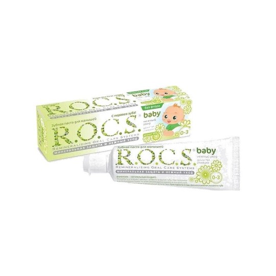 R.O.C.S. Детская зубная паста "Baby. Нежный уход. Душистая Ромашка" 45 гр