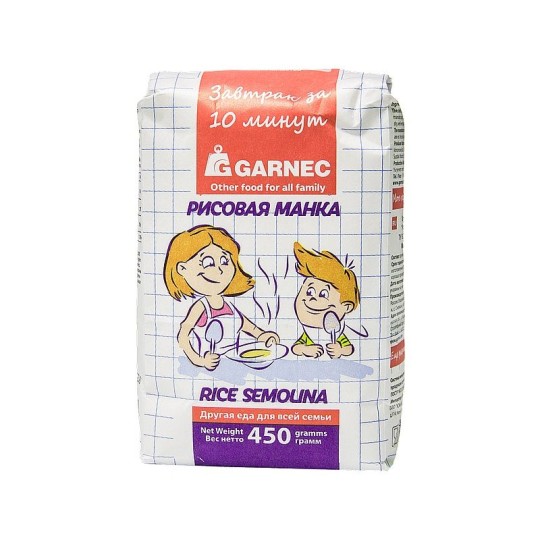 Манка рисовая Гарнец без глютена 450 г