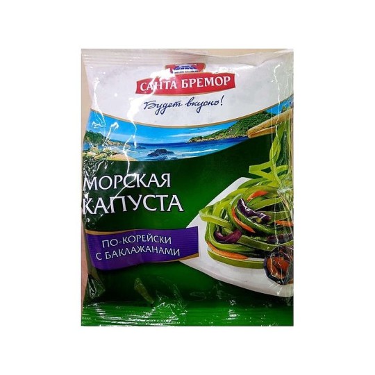 Морская капуста Санта Бремор по-корейски с баклажанами 350 г