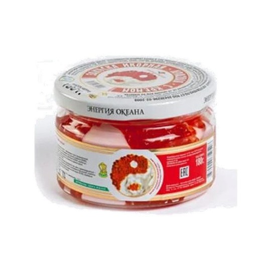 «Икорная Закуска» Альгиновая Красная с Кремом, Энергия океана, 180 гр.