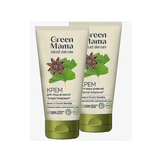 КРЕМ GREEN MAMA ДНЕВ Д/ЛИЦА БИОРЕГЕНЕРАЦИЯ АНИС/ГИНКГО 100ГР