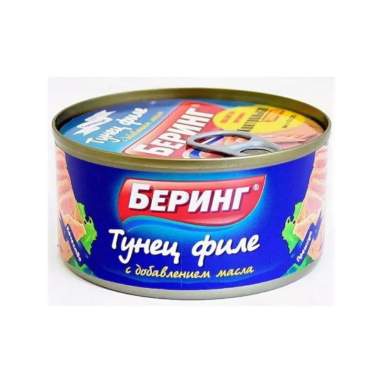  Филе тунца Беринг с добавлением масла 185г