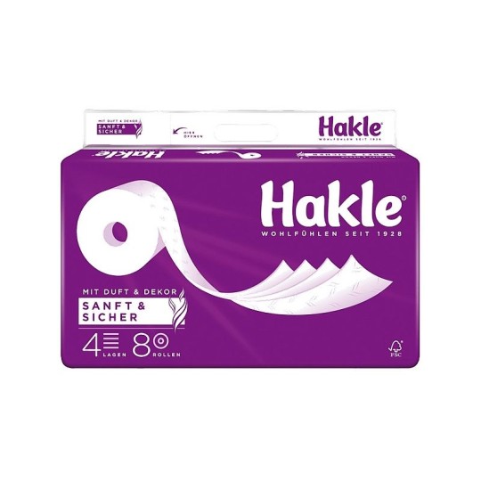 HAKLE SANFT БУМАГА ТУАЛЕТНАЯ 4-Х СЛ 8Х130