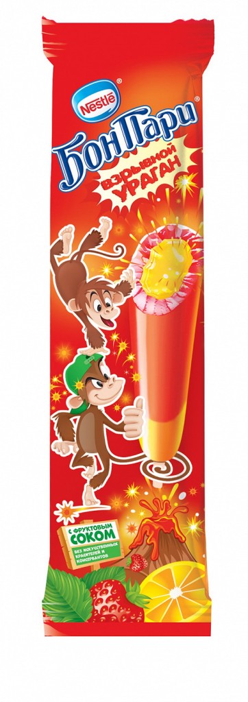 Мороженое БОН ПАРИ ураган со взрывной карамелью 54МЛ 