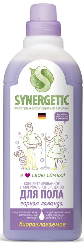 Средство для мытья пола Synergetic горная лаванда 750 мл
