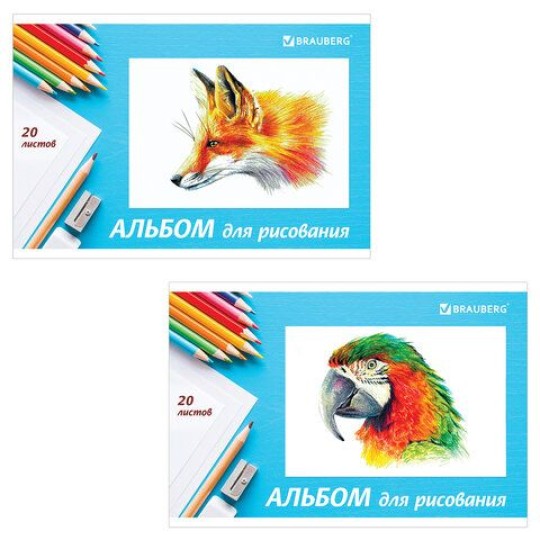 АЛЬБОМ Д/РИС. А4 20Л. 200Х283ММ, РИСУНОК ЖИВОТНЫХ, 104872