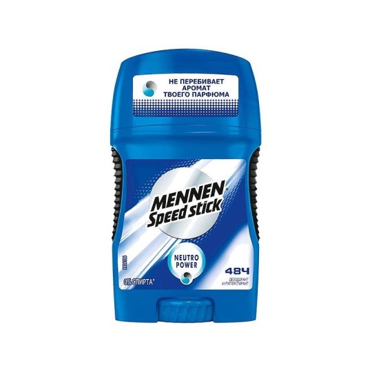 Mennen Speed Stick Neutro Power твердый дезодорант-антиперспирант для мужчин, 50 г