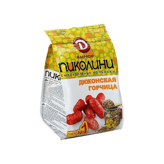 Колбаски Дымов Пиколини со вкусом Дижонской горчицы сырокопченые, 50г