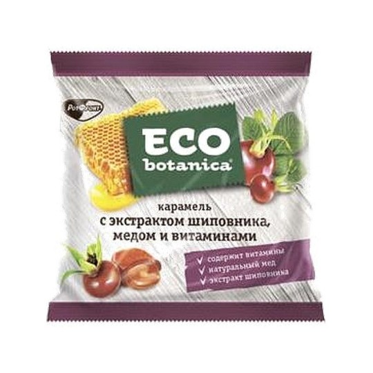 Карамель Eco Botanica с экстрактом шиповника/медом/витаминами 150 г