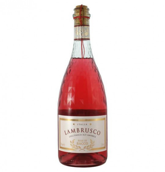 Lambrusco вино игристое розовое полусладкое Rose Di Bacco Rosato 0,75 л.