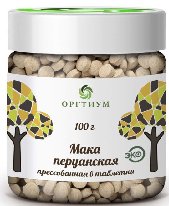 Мака перуанская Оргтиум прессованная в таблетки 100 г