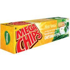  ЧИПСЫ СМЕТ ЛУК MEGA CHIPS 50 грамм