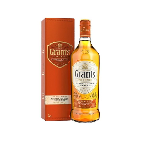 Виски "Grant's" Rum Cask Finish, gift box, 40% 0.7 л