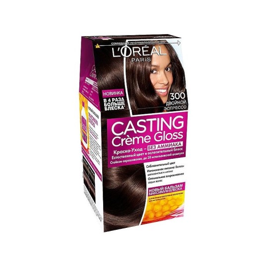 Краска L'OREAL для волос Casting Creme Gloss 300 Двойной эспрессо 192 мл.