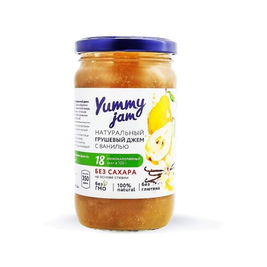 Yummy Jam|Грушевый джем с ванилью без сахара 350 гр