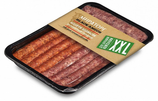 Ассорти колбасок из мраморной говядины Мираторг, охлажденное, 640 гр