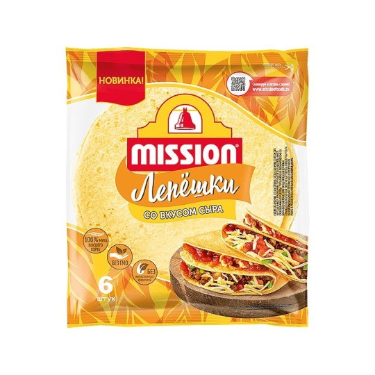 ЛЕПЕШКИ MISSION СО ВКУСОМ СЫРА 250ГР