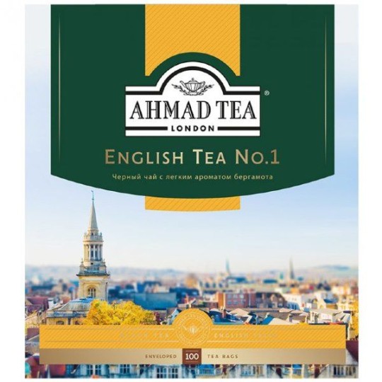 AHMAD TEA| чай черный "ENGLISH TEA  №1" 100 пакетиков