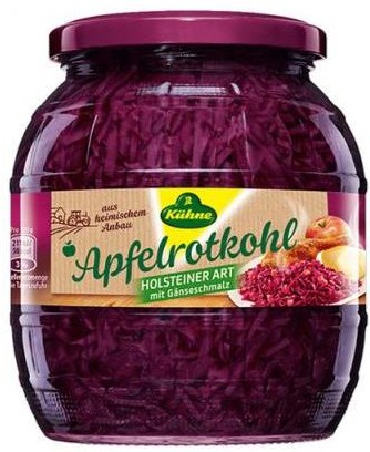 Капуста KUHNE маринованная с яблоком 850 мл