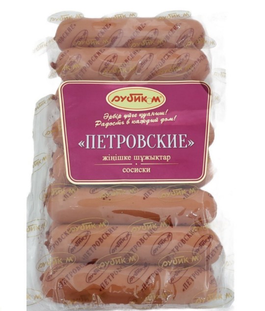 Сосиски вареные "Петровские" Рубиком (свинина, говядина)