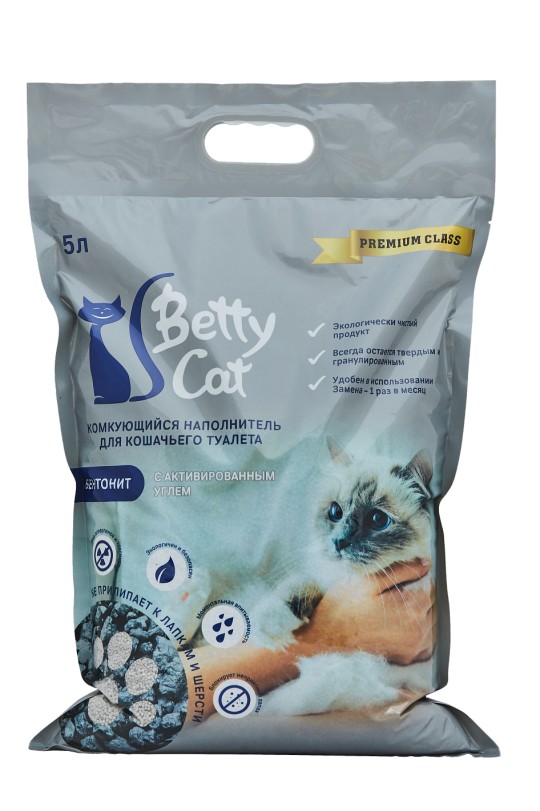 Комкующийся наполнитель для кошачьего туалета Betty Cat 10лт