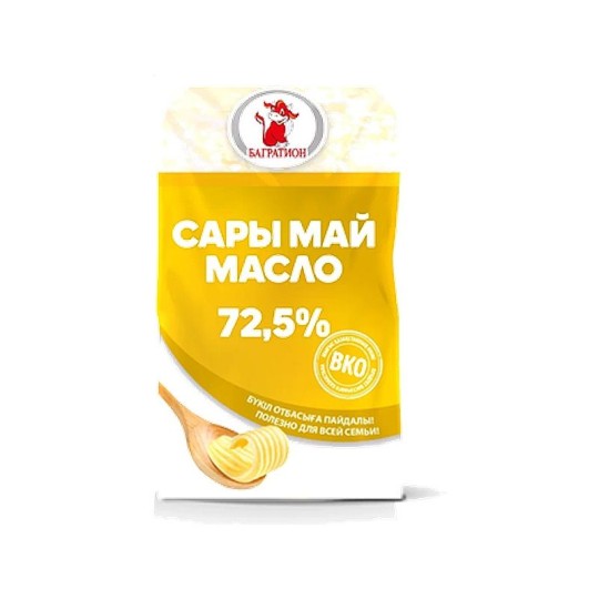 МАСЛО БАГРАТИОН СЛАДКО-СЛИВОЧНОЕ 72,5% 180ГР ПЛ.
