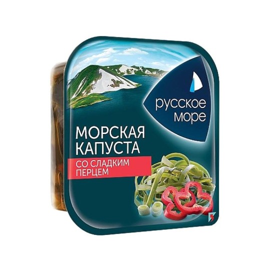 Русское море| Морская капуста с луком и сладким перцем, 200 гр