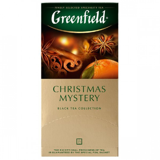 GREENFIELD| чай пакетированный "CHRISTMAS MYSTERY" 25 пакетиков по 1,5 гр