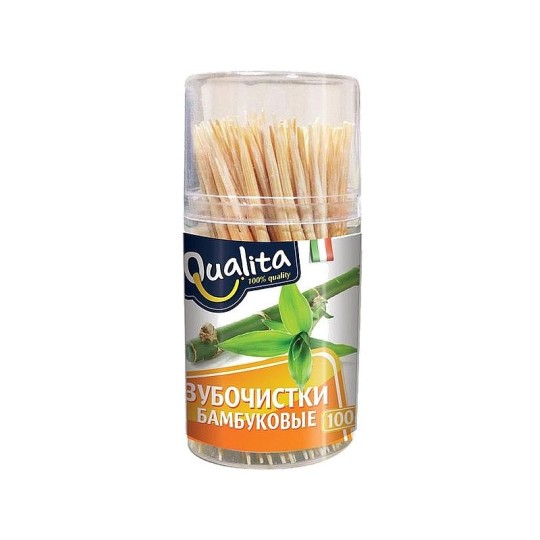 Зубочистки Qualita Бамбуковые 100шт
