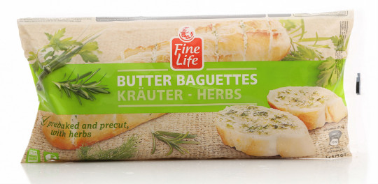 Багет FINE LIFE с зеленью и маслом, замороженный 175г*2шт