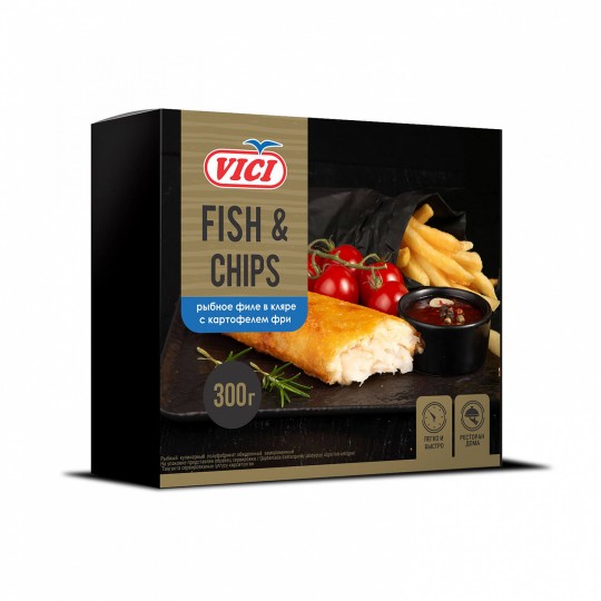  Набор VICI FISH&CHIPS Рыбное филе в кляре с картофелем фри 300г