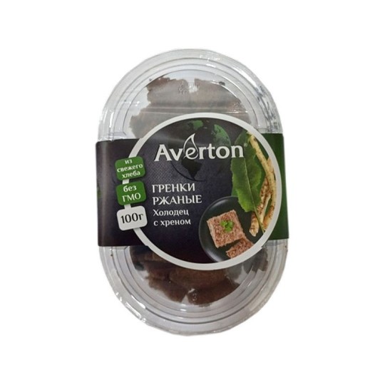 СУХАРИКИ AVERTON РЖАНЫЕ ХОЛОДЕЦ С ХРЕНОМ 100 ГР