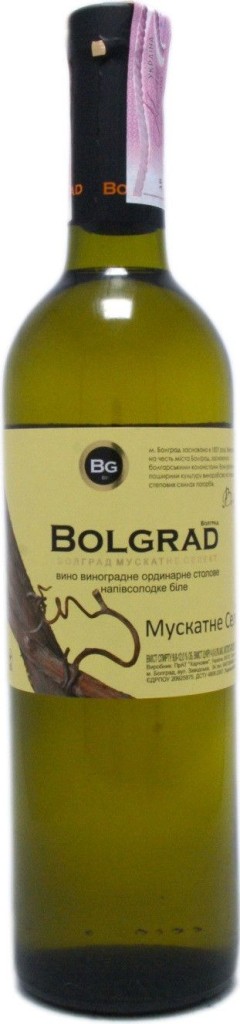 Вино Bolgrad Muscat Select белое полусладкое  0,75 л. (Украина)