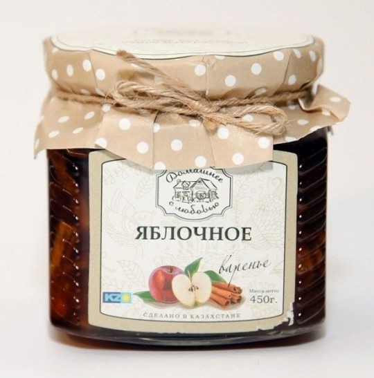 ВАРЕНЬЕ ДОМАШНЕЕ С ЛЮБОВЬЮ ЯБЛОКО 450Г