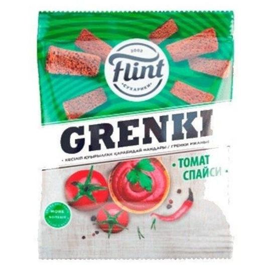 ГРЕНКИ FLINT РЖАНЫЕ ВКУС ТОМАТ СПАЙСИ 180ГР