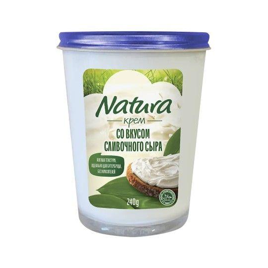 КРЕМ-СЫР ПЛАВЛ NATURA ВКУС СЛИВОЧНОГО СЫРА 240Г СТ/БАН